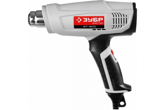 Фен технический ЗУБР ФТ-1600, 1600Вт, 350/550°С, 3 насадки, в коробке Фен технический ЗУБР ФТ-1600, 1600Вт, 350/550°С, 3 насадки, в коробке