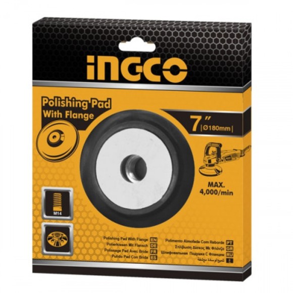 Насадка для полирователя и УШМ 180мм (опорная тарелка), INGCO Насадка для полирователя и УШМ 180мм (опорная тарелка), INGCO