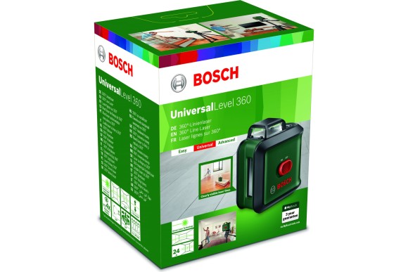Лазерный нивелир BOSCH UniversalLevel 360 Basiс, 2лин,+/-0,4мм/м,24м,чехол