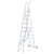 Лестница алюминиевая универсальная, 3-х секционная, 10 ступеней 6,76м  РемоКолор