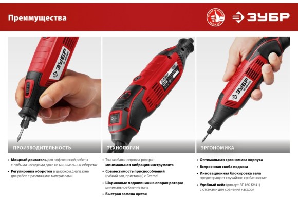 Гравёр электрич. ЗУБР ЗГ-135 135Вт, 3.2мм, 15000-35000об/мин, в коробке Гравёр электрич. ЗУБР ЗГ-135 135Вт, 3.2мм, 15000-35000об/мин, в коробке