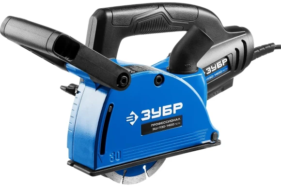 Штроборез ЗУБР ЗШ-П30-1600 ПСТК, 1600Вт, 125мм, 8800об/мин, паз 3-30мм, в кейсе Штроборез ЗУБР ЗШ-П30-1600 ПСТК, 1600Вт, 125мм, 8800об/мин, паз 3-30мм, в кейсе
