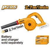 Воздуходувка аккум. INGCO CABLI20028, 20В, 55м/с, 162м?/ч, 18000об/мин, без АКБ и ЗУ