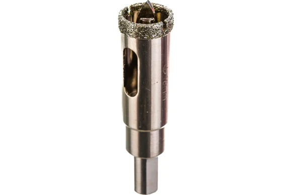 Коронка алмазная по керамограниту с центрующим сверлом 18мм, мокрый, TRIO-DIAMOND