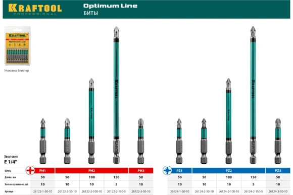 Бита торсионная PH1 х 50мм, KRAFTOOL