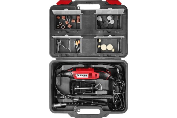 Гравёр электрич. ЗУБР ЗГ-160 КН41 160Вт, 3.2мм, 15000-35000об/мин, 41 предмет, в кейсе Гравёр электрич. ЗУБР ЗГ-160 КН41 160Вт, 3.2мм, 15000-35000об/мин, 41 предмет, в кейсе