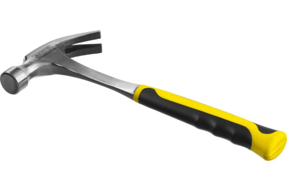 Молоток-гвоздодёр цельнометаллический с фибергласом 560г, STAYER