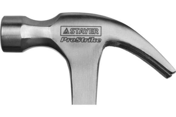 Молоток-гвоздодёр цельнометаллический с фибергласом 560г, STAYER