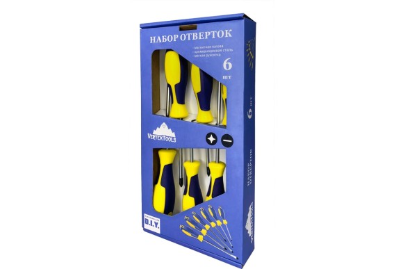 Набор отвёрток 6 предм.Vertextools Набор отвёрток 6 предм.Vertextools