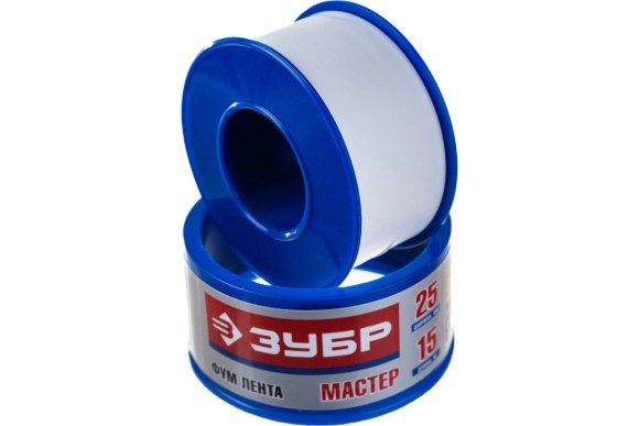 Фумлента 25мм х 15м х 0.1мм, 0.40г/см?, ЗУБР Фумлента 25мм х 15м х 0.1мм, 0.40г/см?, ЗУБР