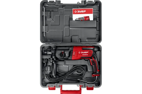 Перфоратор ЗУБР П-28-850, 850Вт, 3Дж, SDS+, 28мм, 1300об/мин, в кейсе Перфоратор ЗУБР П-28-850, 850Вт, 3Дж, SDS+, 28мм, 1300об/мин, в кейсе