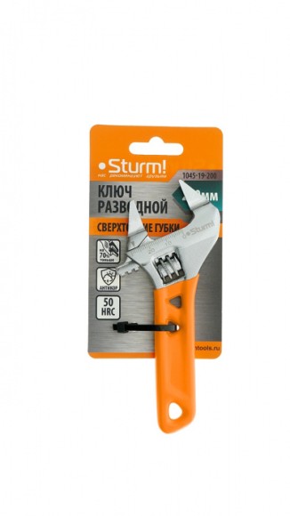 Ключ разводной 120мм, зев 34мм, супер тонкие губки Sturm Ключ разводной 120мм, зев 34мм, супер тонкие губки Sturm
