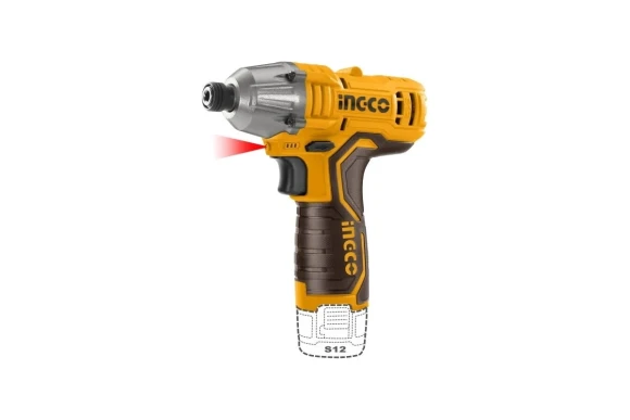 Винтовёрт INGCO CIRLI12015, 12В, 100Н*м, 1/4HEX, 2000об/мин, АКБ 2-шт (1.5А*ч) USB type-C