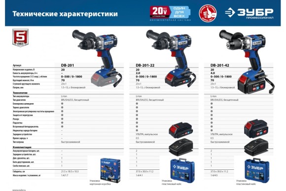 Шуруповёрт(BL) аккумуляторный ЗУБР DB-201, 20В, 70Н*м, 1800об/мин, без АКБ и ЗУ Шуруповёрт(BL) аккумуляторный ЗУБР DB-201, 20В, 70Н*м, 1800об/мин, без АКБ и ЗУ