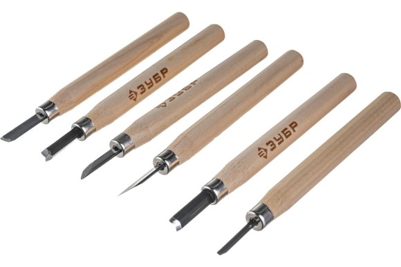 Набор резцов по дереву ЗУБР "ЭКСПЕРТ" 6шт