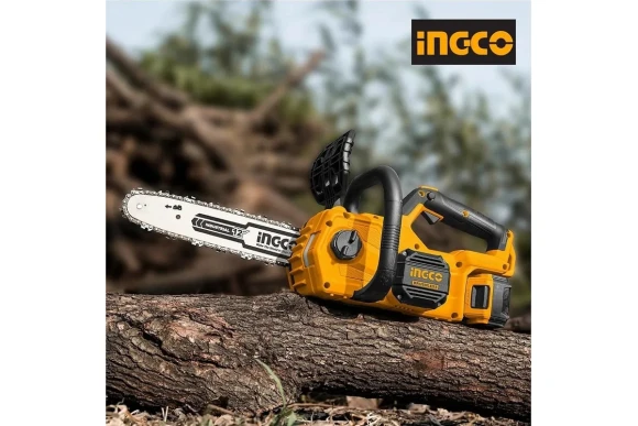 Пила цепная аккумуляторная INGCO, CGSLI20128, 20В Li-0шт,шина-300мм,цепь 3/8" 1,2  44зв ,без аккум. 