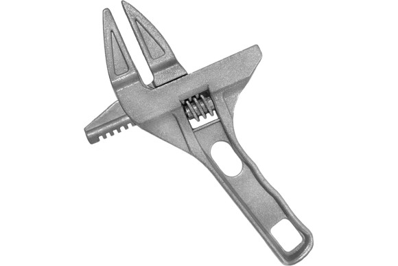 Ключ разводной 200мм зев 16-68 мм тонкие губки, коротк.ручка Vertextools 