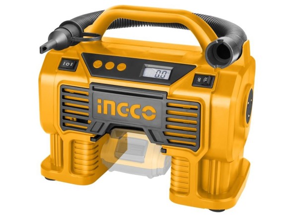 Компрессор автомобильный аккум. INGCO CAGLI2001, 20В, 10атм, 12л/мин, без АКБ и ЗУ