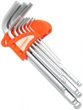 Набор шестигранников, шаровой PATRIOT SKH-9L. 9 шт, 1,5-10мм. Набор шестигранников, шаровой PATRIOT SKH-9L. 9 шт, 1,5-10мм.