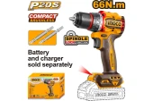 Шуруповерт аккум.INGCO CDLI206681,20В*ошт,66Н/м,0-550/0-2000о/мин, без аккум,коробка