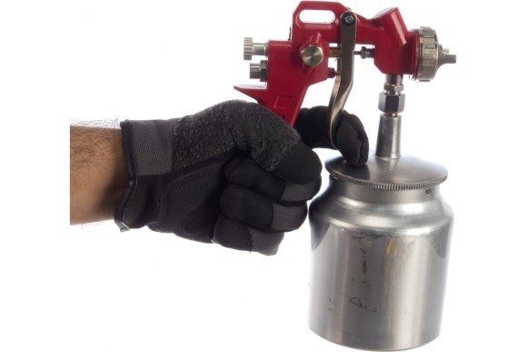 Краскопульт пневматич. ЗУБР МС H200, бачок нижний 750мл, сопло 1.3мм Краскопульт пневматич. ЗУБР МС H200, бачок нижний 750мл, сопло 1.3мм