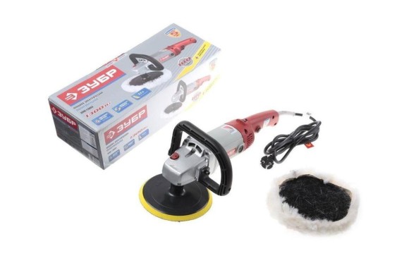 Полировальная машина ЗУБР ЗПМ-1300Э,1300В,600-3000о/мин,180мм Полировальная машина ЗУБР ЗПМ-1300Э,1300В,600-3000о/мин,180мм