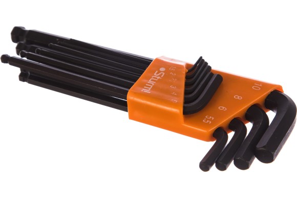 Набор ключей HEX 1.5-10мм длинные с шаровым. 10шт.Sturm! Набор ключей HEX 1.5-10мм длинные с шаровым. 10шт.Sturm!