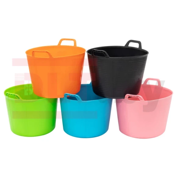 Ведро строительное гибкое (розовое) 40л, RUBI Ведро строительное гибкое (розовое) 40л, RUBI