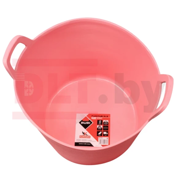 Ведро строительное гибкое (розовое) 40л, RUBI Ведро строительное гибкое (розовое) 40л, RUBI