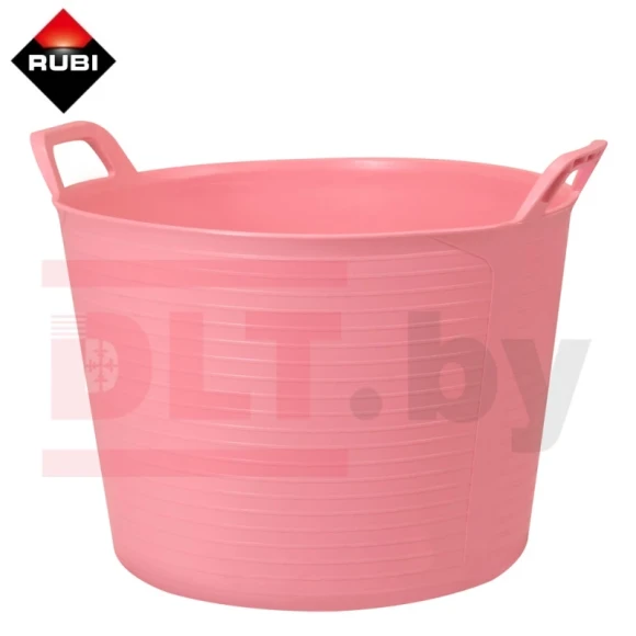 Ведро строительное гибкое (розовое), 40л, арт.88727 RUBI