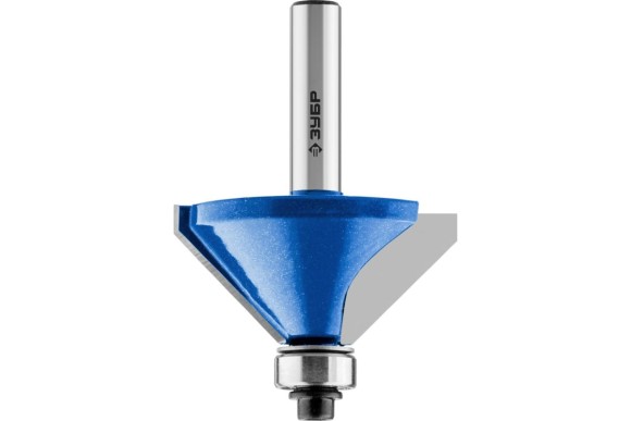 Фреза кромочная, калёвочная с подшипником 44,5*21ммподшип.12,7 мм.хвостовик 8мм ЗУБР