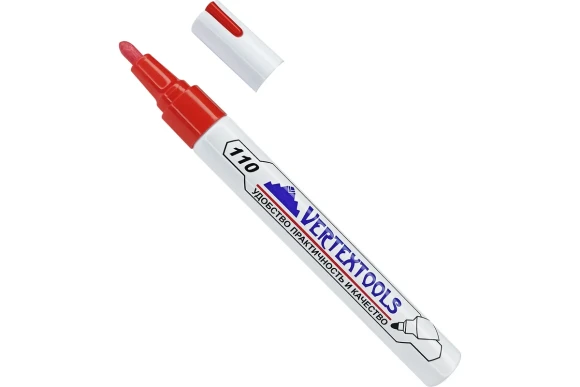 Маркер-краска красный нитро-основа 4мм, Vertextools Маркер-краска красный нитро-основа 4мм, Vertextools