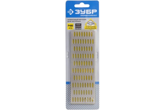 Брусок алмазный заточный P400, жёлтый, ЗУБР