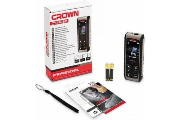 Лазерный дальномер CROWN CT44032 (0,05 - 40 м, точность ±1.5 мм.)датчик угла наклона