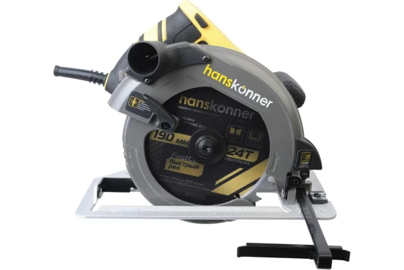 Пила дисковая Hanskonner HCS50190 PLATINUM, 1800Вт, 190*20/30мм, 65/42мм, 5000об/мин, в коробке