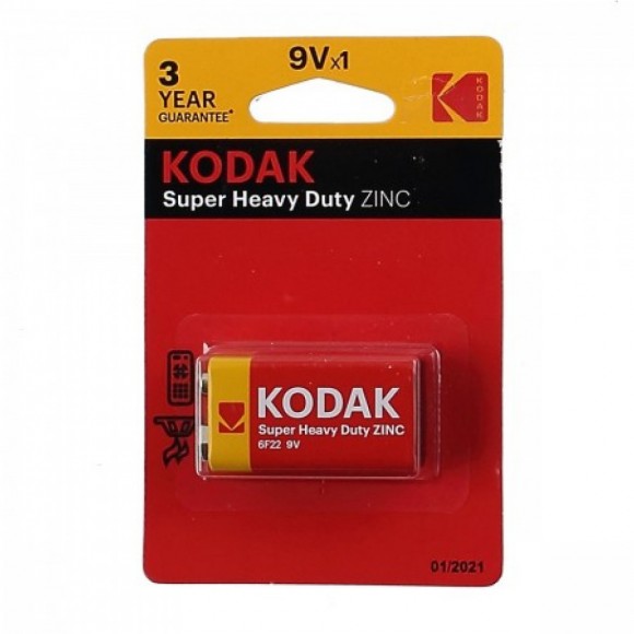 Батарейки Крона 6F22-1BL 1шт Kodak 