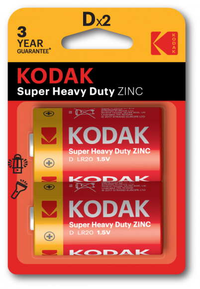 Батарейки D овальные R20-2BL 2шт.) Kodak 