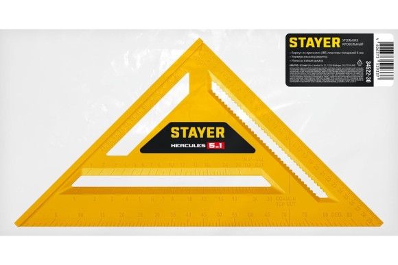 Угольник стропильный (СВЕНСОН) пластик 300мм STAYER Угольник стропильный (СВЕНСОН) пластик 300мм STAYER