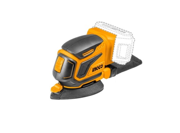 Виброшлифмашина дельтавидная аккум. INGCO CDSLI2051, 20В, 93*133мм, 13000об/мин, без АКБ и ЗУ