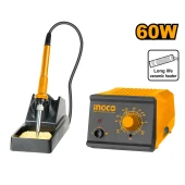 Паяльная станция. INGCO SI016923,60Вт,регулеровка темп. нагрев 60сек,жало-конус Паяльная станция. INGCO SI016923,60Вт,регулеровка темп. нагрев 60сек,жало-конус