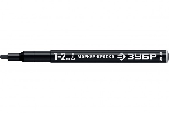Маркер-краска круглый 1-2мм чёрный МК-200 ЗУБР