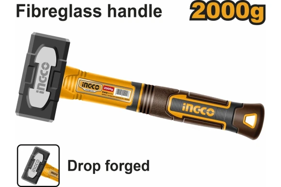 Кувалда INGCO 2000гр.фиберглас,HSTH82000 INDUSTRIAL Кувалда INGCO 2000гр.фиберглас,HSTH82000 INDUSTRIAL