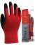 Перчатки AOI WORKS  A-905 вязан.красн/чёрн.облив ладонь размер-LL