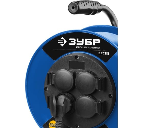 Удлинитель ПВС 315 50м на катушке 4 роз.3,5кВт(16А),ПВС 3*1,5мм, ЗУБР Удлинитель ПВС 315 50м на катушке 4 роз.3,5кВт(16А),ПВС 3*1,5мм, ЗУБР