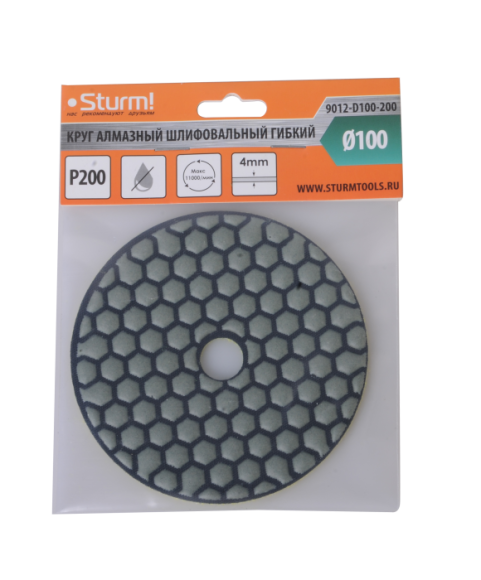 Круг алмазный гибкий сухой Р200 Sturm 100мм ЧЕРЕПАШКА Круг алмазный гибкий сухой Р200 Sturm 100мм ЧЕРЕПАШКА