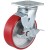 Колесо полиуретановое поворотное с тормозом / d= 125, 250 кг.