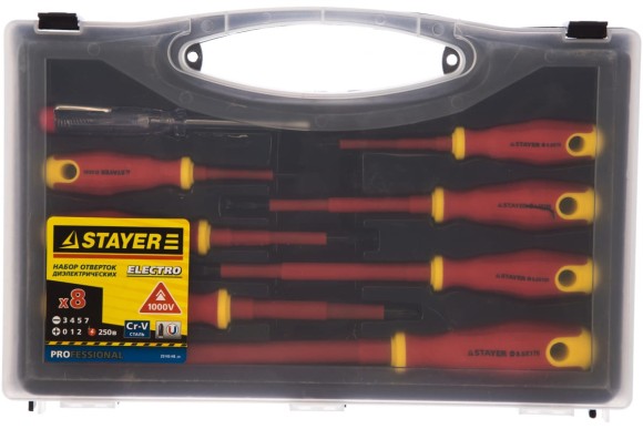 Набор отвёрток диэлектрич. STAYER 8шт.25145-H8_z01 Набор отвёрток диэлектрич. STAYER 8шт.25145-H8_z01