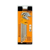 Набор ключей звездообразных 9шт Т10-Т50 TORX INGCO HHK13092 Набор ключей звездообразных 9шт Т10-Т50 TORX INGCO HHK13092