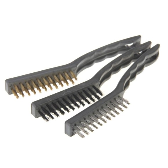 Набор щёток сталь,латунь,пропилен 215мм 3шт РемоКолор