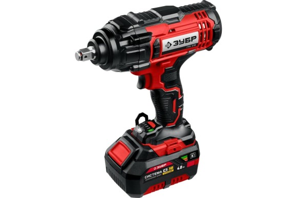 Гайковёрт аккум. ЗУБР ГУЛ-410-41 18В, 400Н*м, квадрат 1/2", АКБ 1-шт (4А*ч), в кейсе Гайковёрт аккум. ЗУБР ГУЛ-410-41 18В, 400Н*м, квадрат 1/2", АКБ 1-шт (4А*ч), в кейсе